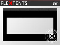 Sidewall w/panorama window for FleXtents, 3 m, Black