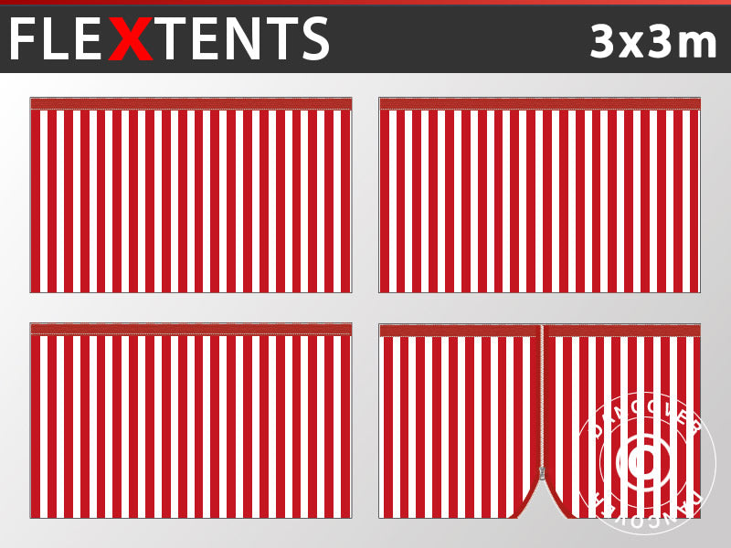 Sidewall kit for Pop up gazebo FleXtents 3x3 m, Striped