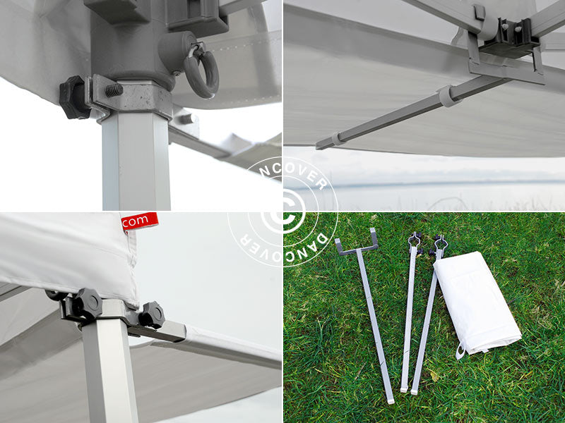 FleXtents PRO 3 m overhang, White w/connectors