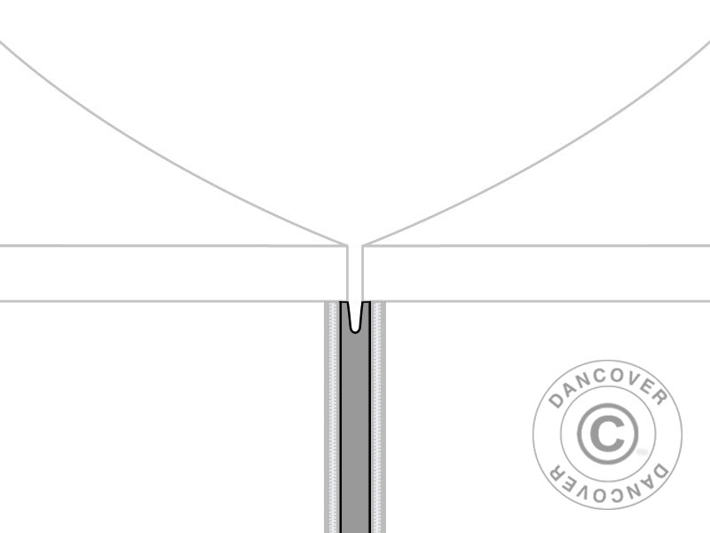 Infill joint panels for FleXtents® PRO pop-up gazebo 4m series, Grey, 2 pcs.