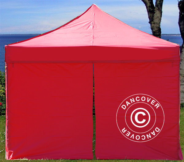 Sidewall kit for Pop up gazebo FleXtents 4x4 m, Red