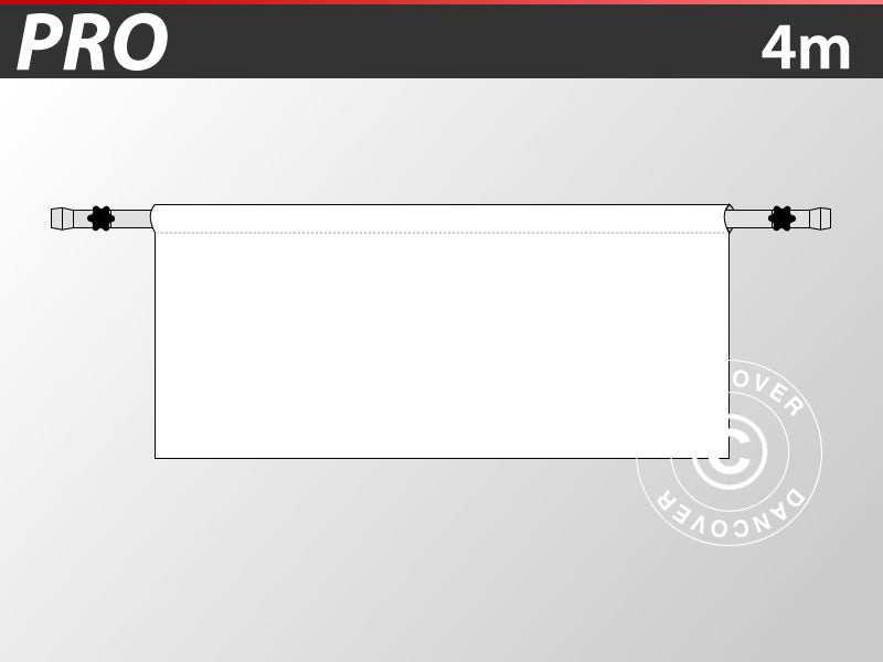 Half sidewall for FleXtents PRO, 4 m, White