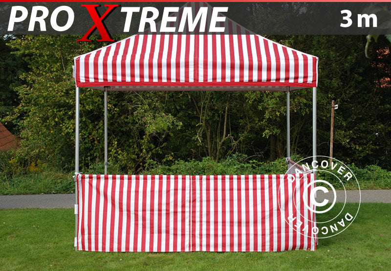 Half sidewall for FleXtents PRO Xtreme, 3 m, Striped