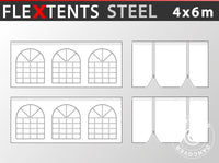 Sidewall kit for pop up gazebo FleXtents Steel 4x6 m, White
