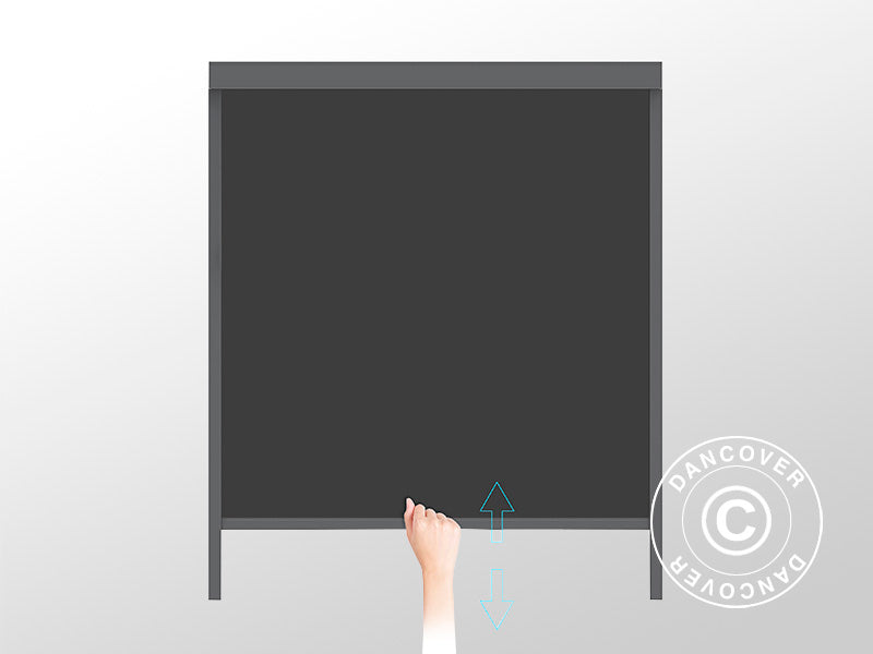 Sidewall screen f/bioclimatic pergola gazebo San Pablo, 3 m, Black