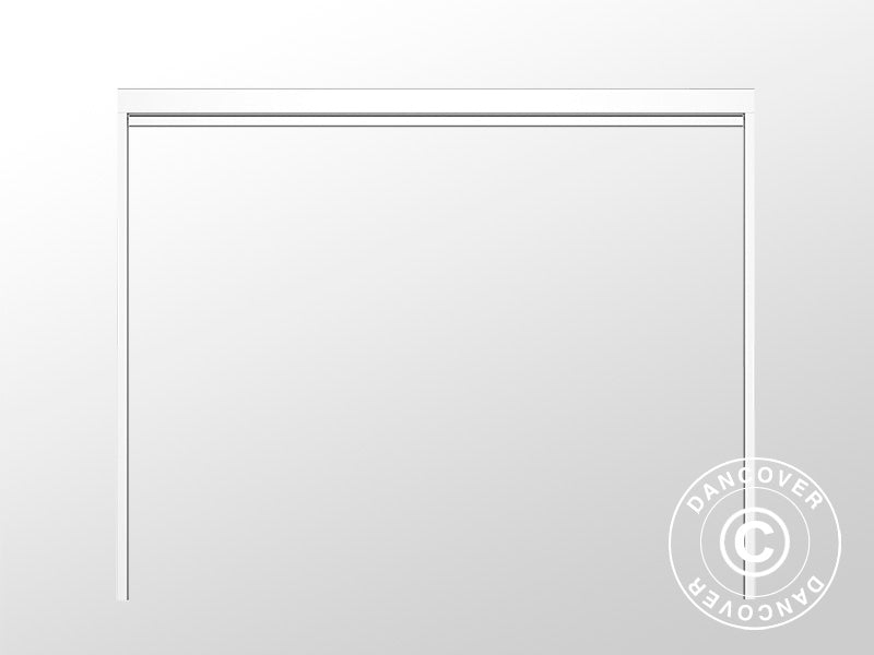 Electric sidewall screen for pergola gazebo San Pablo, 3 m, White/Light Grey