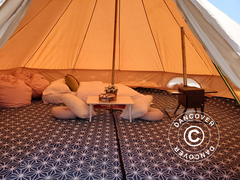 Bell tent matting for 4 m TentZing® tents, 2 pcs., Blue/White