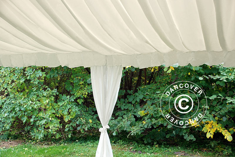 Marquee lining and leg curtain pack, White, for 4x6 m marquee