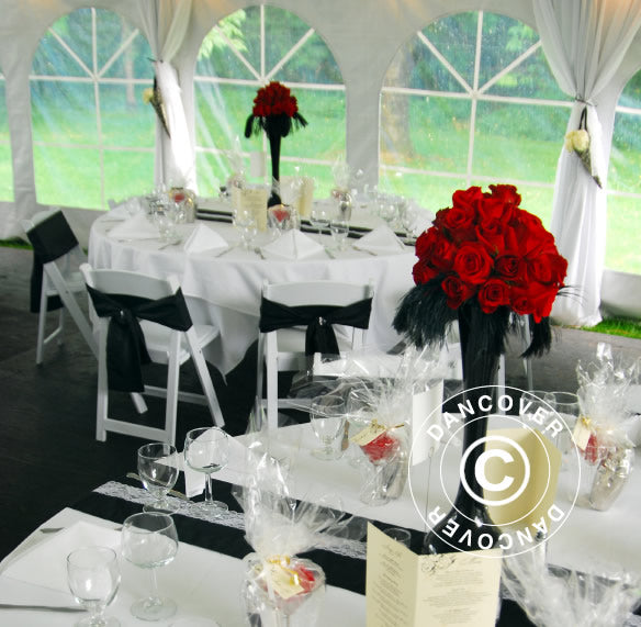 Marquee lining and leg curtain pack, White, for 6x8 m marquee Semi Pro Plus