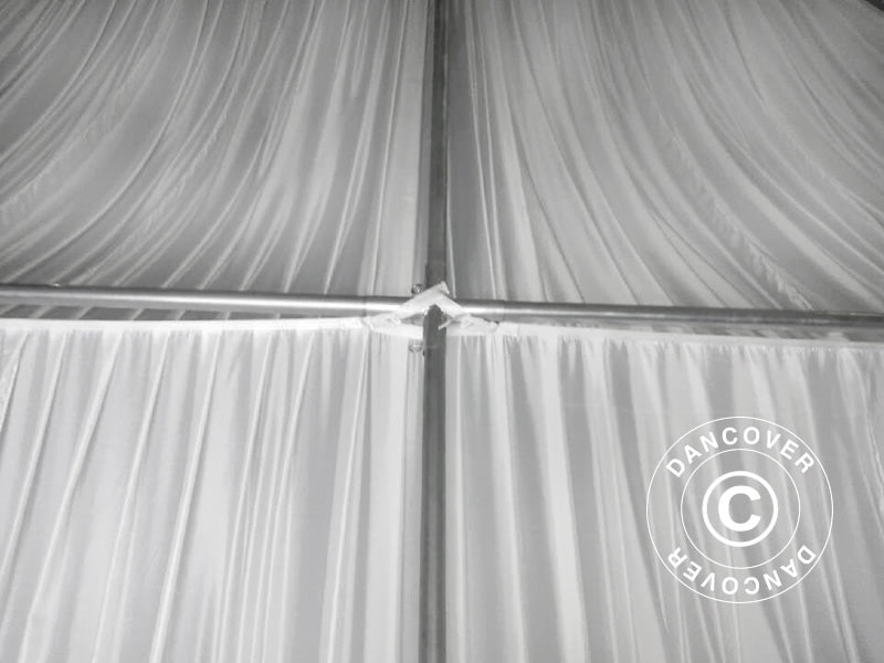 Marquee lining and leg curtain pack, White, for 6x8 m marquee Semi Pro Plus