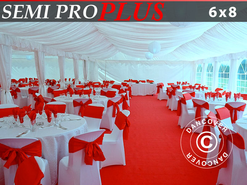 Marquee lining and leg curtain pack, White, for 6x8 m marquee Semi Pro Plus