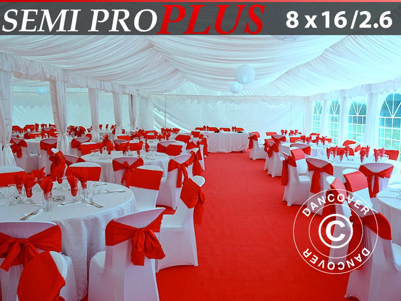 Marquee lining and leg curtain pack, White, for 8x16 m (2.6) marquee Semi Pro Plus