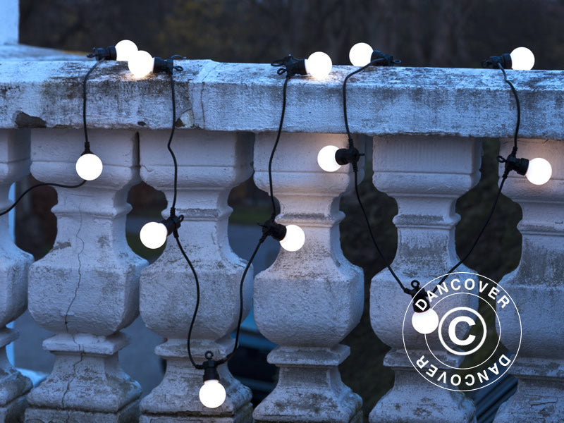 LED Fairy lights Supplement Set, Lucas, 3 m, Black/Frosted/Warm White