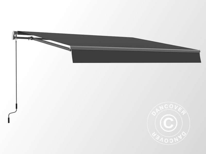 Awning w/Crank handle, 2.95x2 m, Grey/Grey Frame