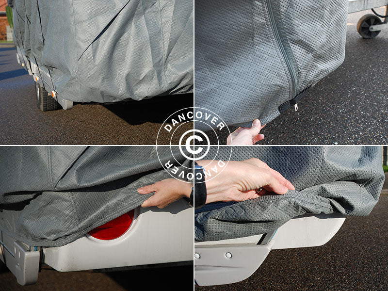 Caravan cover, 5.2x2.5x2.25 m, Grey