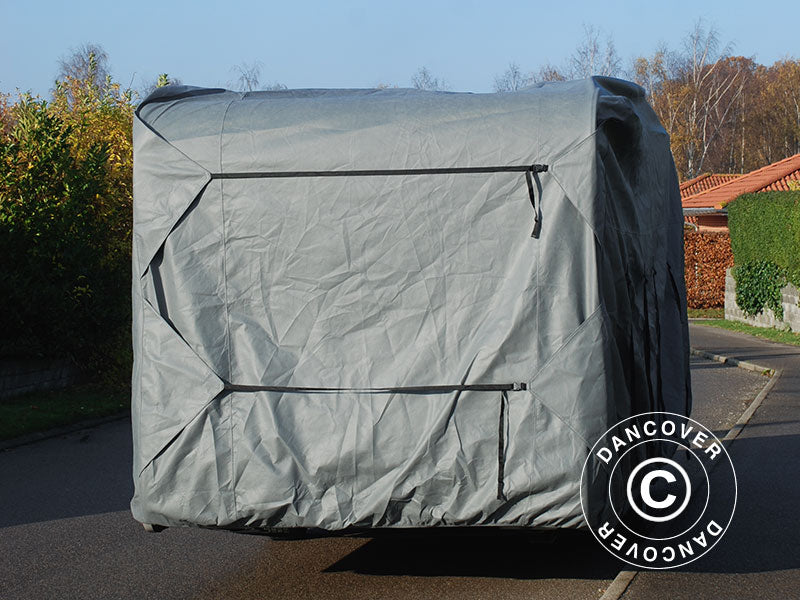 Caravan cover, 6.4x2.5x2.25 m, Grey