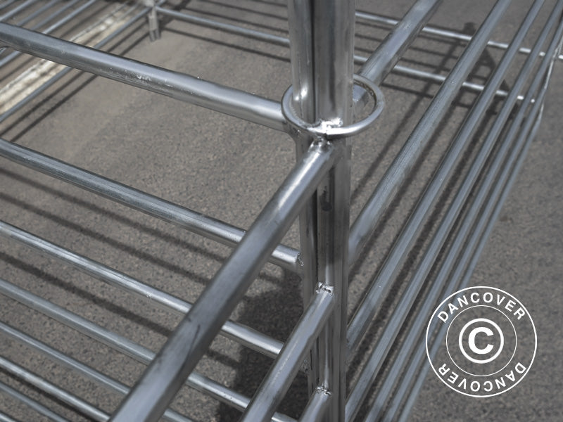 Animal enclosure, 1.5x1.22 m, 4 pcs., Silver