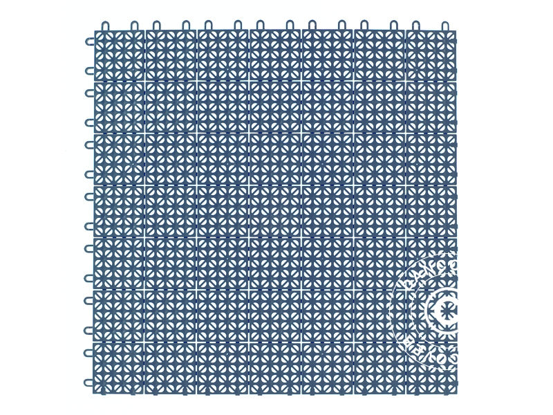 Plastic flooring Basic, Multiplate, Blue, 1.23 m² (4 pcs.)