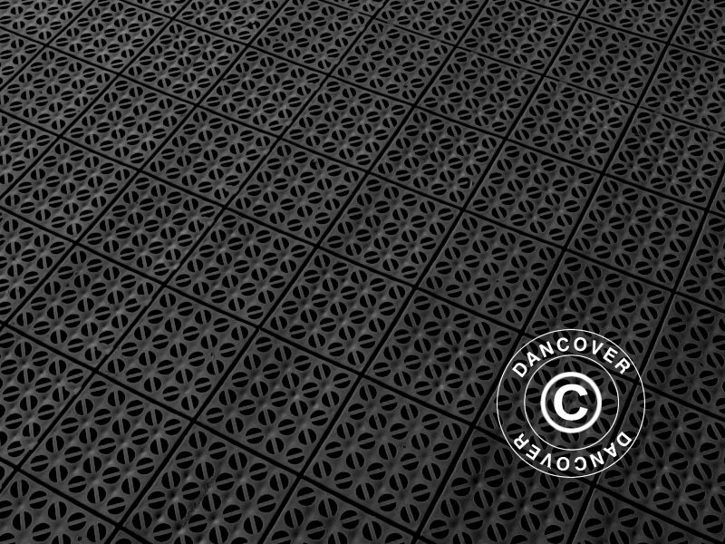 Plastic flooring Basic, Multiplate, Black, 9.84 m²