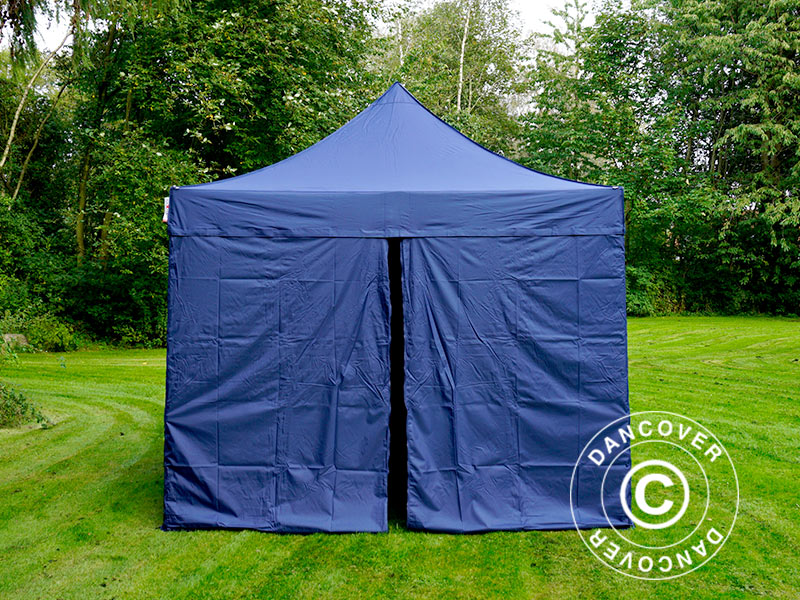 Pop up gazebo FleXtents PRO 3x3 m Dark blue, incl. 4 sidewalls