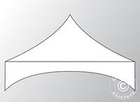 Roof cover "Arched" for Pop up gazebo FleXtents 3x3 m, White
