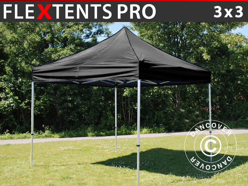 Pop up gazebo FleXtents PRO 3x3 m Black