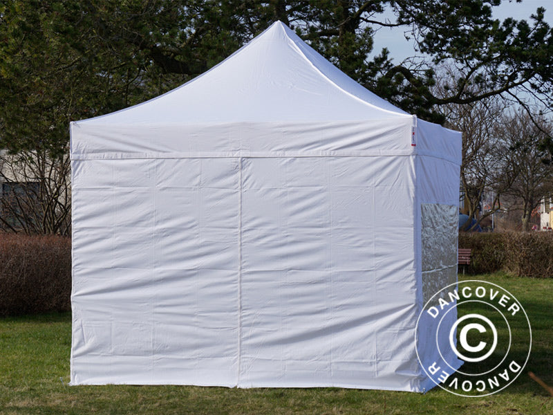 Pop up gazebo FleXtents PRO 3x3 m White, incl. 4 sidewalls