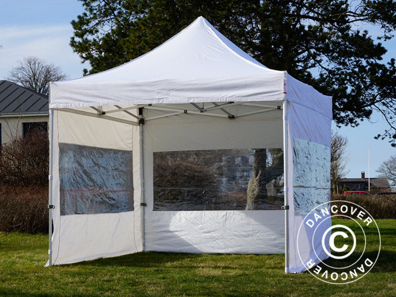 Pop up gazebo FleXtents PRO 3x3 m White, incl. 4 sidewalls