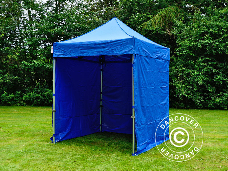 Pop up gazebo FleXtents PRO 2x2 m Blue, incl. 4 sidewalls