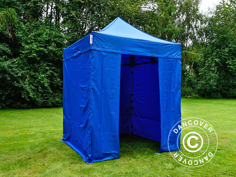 Pop up gazebo FleXtents PRO 2x2 m Blue, incl. 4 sidewalls