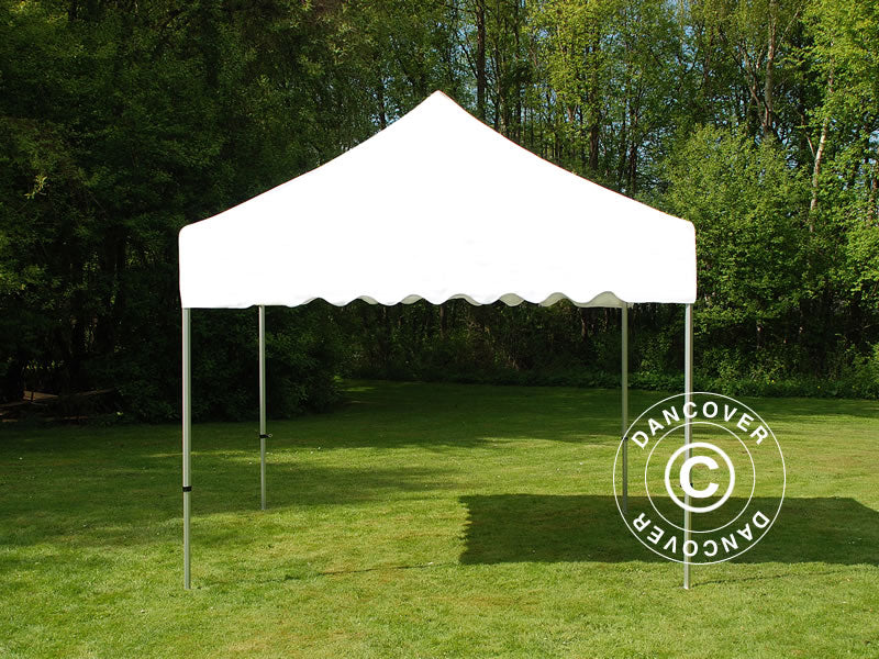 Pop up gazebo FleXtents Xtreme 50 "Wave" 3x3 m White, incl. 4 decorative curtains