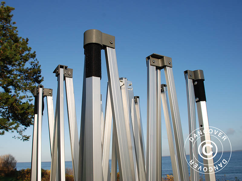 Pop up gazebo FleXtents Xtreme 50 "Wave" 3x3 m White, incl. 4 decorative curtains