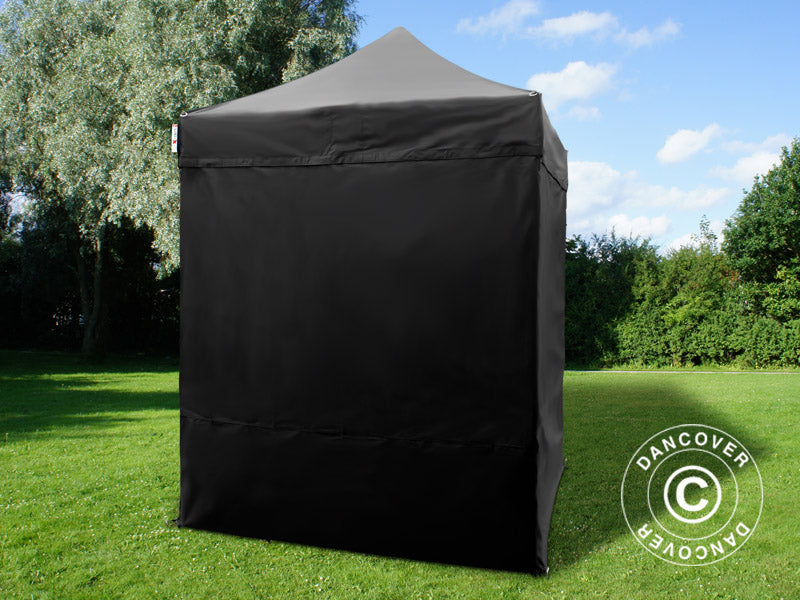 Pop up gazebo FleXtents PRO 2x2 m Black, incl. 4 sidewalls