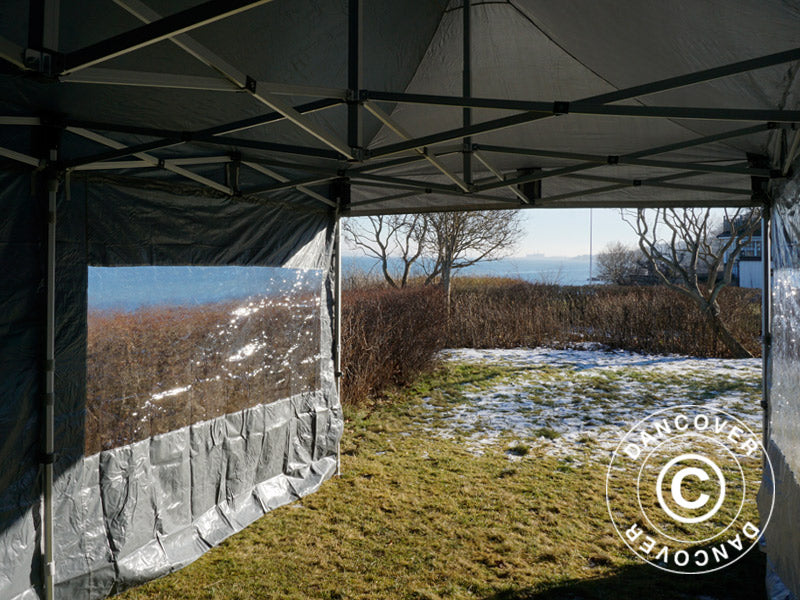 Pop up gazebo FleXtents PRO 3x6 m Grey, incl. 6 sidewalls