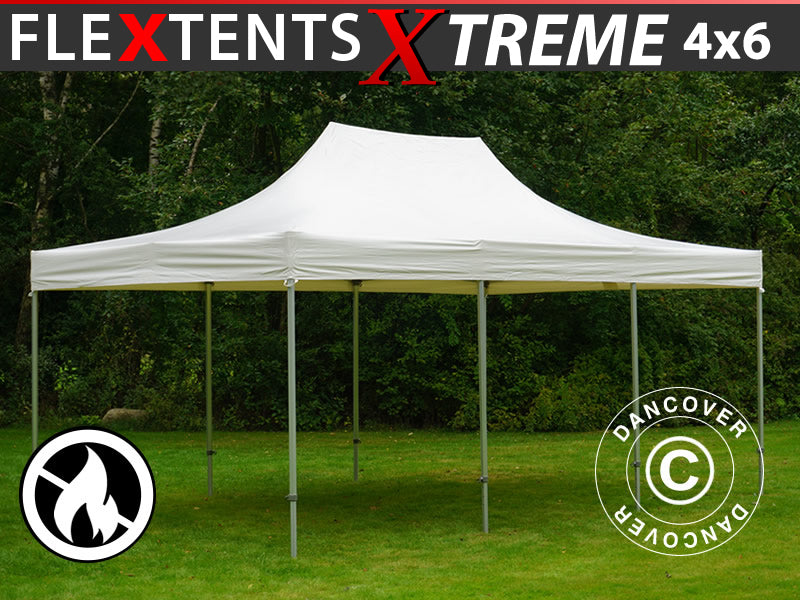 Pop up Gazebo FleXtents Xtreme 50 Heavy Duty 4x6 m, White