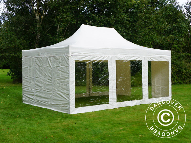 Pop up Gazebo FleXtents Xtreme 50 Heavy Duty 4x6 m White, incl. 8 sidewalls