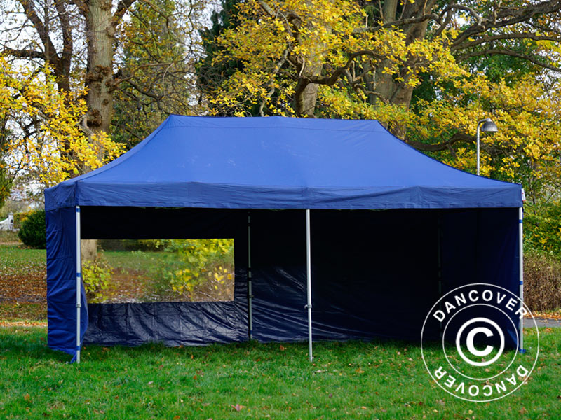 Pop up gazebo FleXtents PRO 3x6 m Dark blue, incl. 6 sidewalls
