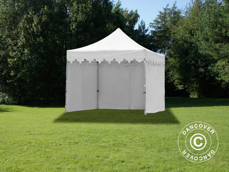 Pop up gazebo FleXtents PRO "Morocco" 3x3 m White, incl. 4 sidewalls