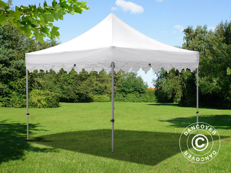 Pop up gazebo FleXtents PRO "Morocco" 3x3 m White, incl. 4 sidewalls