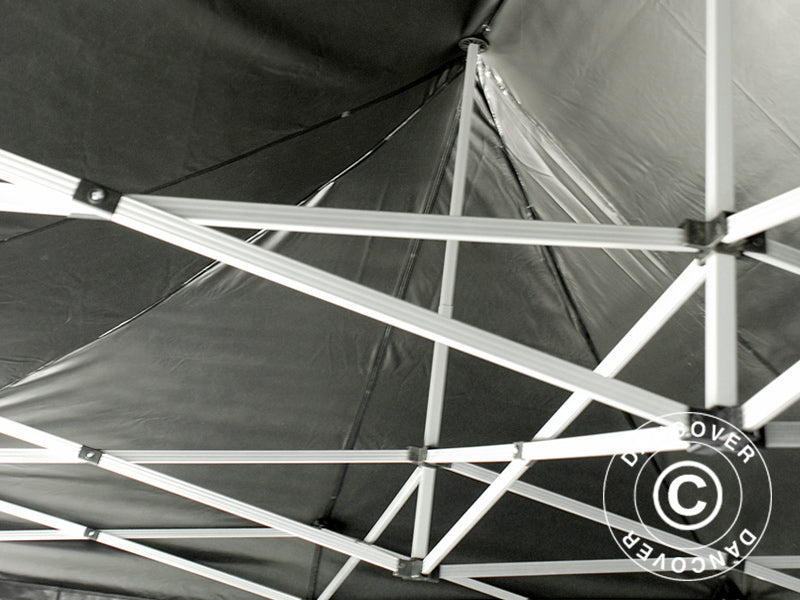 Pop up gazebo FleXtents PRO 3x6 m Black, incl. 6 sidewalls
