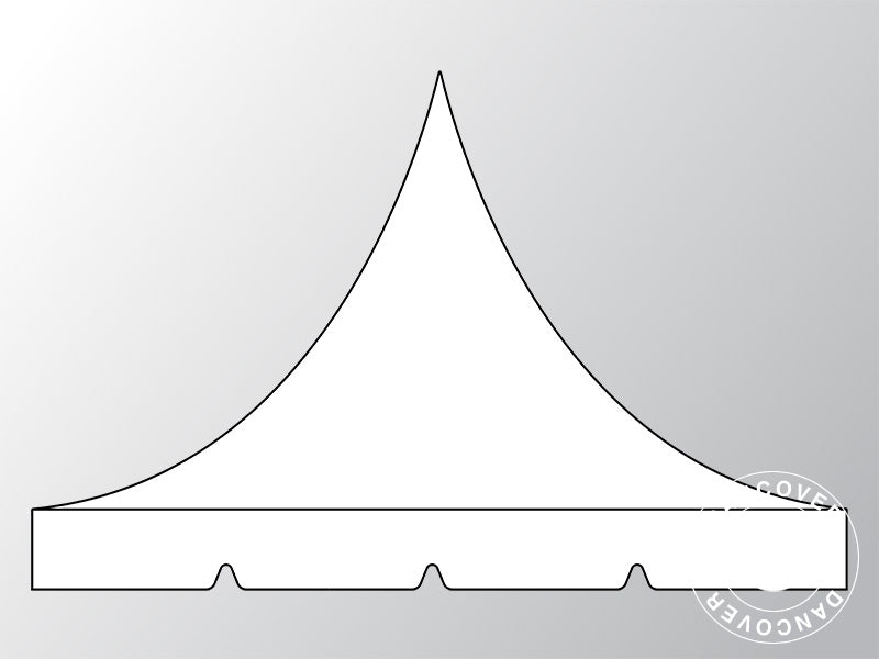 Roof cover for Pop up gazebo FleXtents PRO Pagoda 3x6 m, White