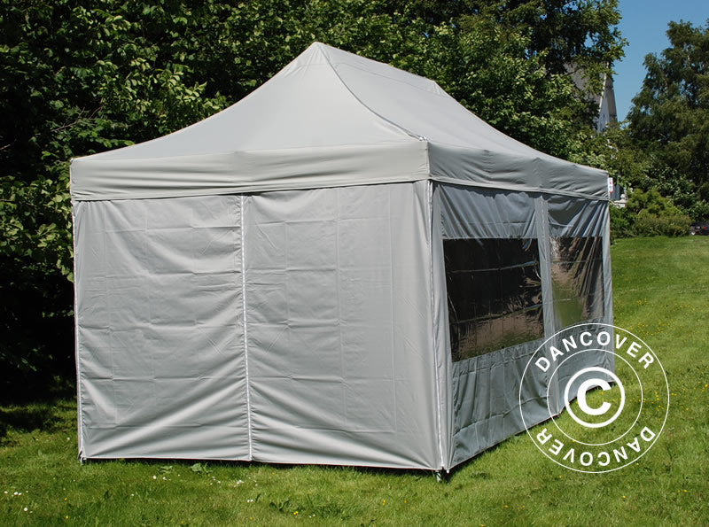 Pop up gazebo FleXtents PRO 3x6 m silver, incl. 6 sidewalls