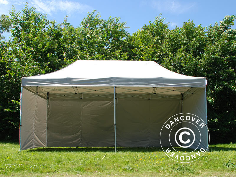 Pop up gazebo FleXtents PRO 3x6 m silver, incl. 6 sidewalls