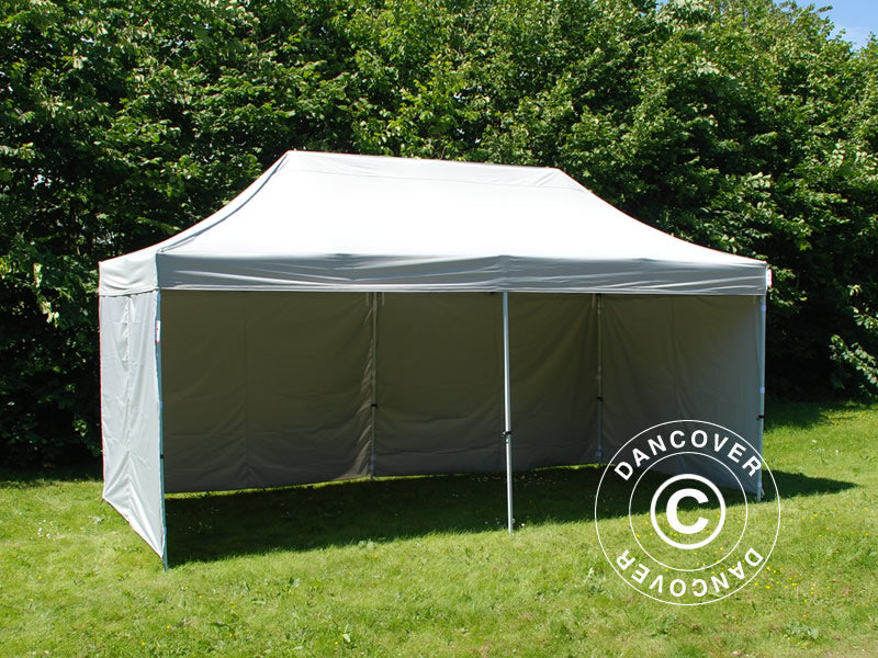 Pop up gazebo FleXtents PRO 3x6 m silver, incl. 6 sidewalls