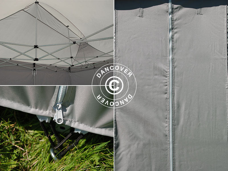 Pop up gazebo FleXtents PRO 3x6 m silver, incl. 6 sidewalls