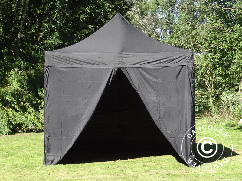 Pop up gazebo FleXtents Xtreme 60 3x3 m Black, incl. 4 sidewalls