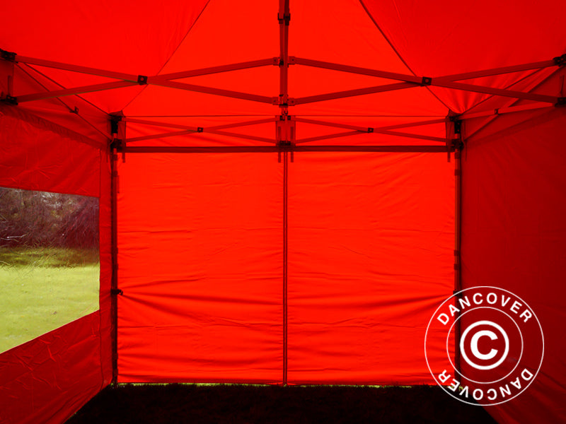 Pop up gazebo FleXtents PRO 3x4.5 m Red, incl. 4 sidewalls