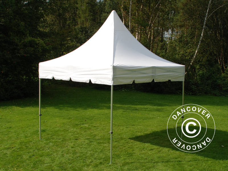 Pop up gazebo FleXtents PRO Peak Pagoda 4x4 m White, incl. 4 sidewalls