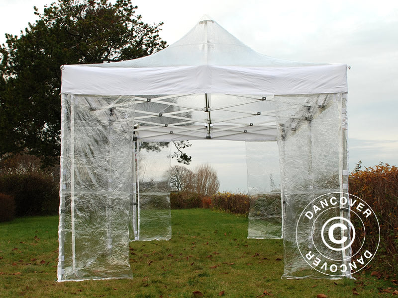 Pop up gazebo FleXtents PRO 3x6 m Clear, incl. 6 sidewalls