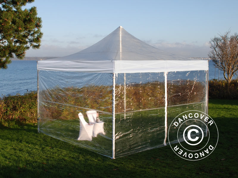 Pop up gazebo FleXtents Xtreme 50 4x4 m Clear, incl. 4 sidewalls